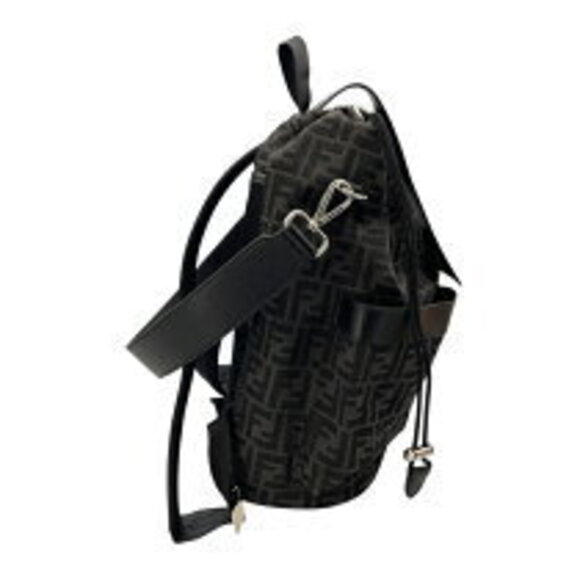 Fendi Zucca Backpack Black Canvas Daypack - Picture 4 of 11